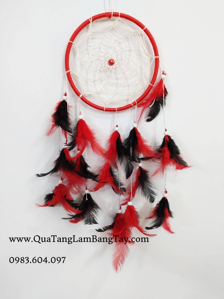 dreamcatcher đẹp đỏ đen trắng